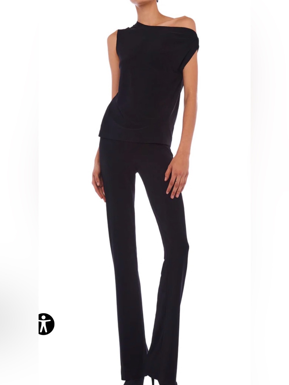 Norma Kamali Boot Pant size S black- excellent condition- mended seam